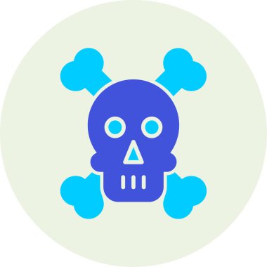 Kafatası. Web simgesi basit illüstrasyon