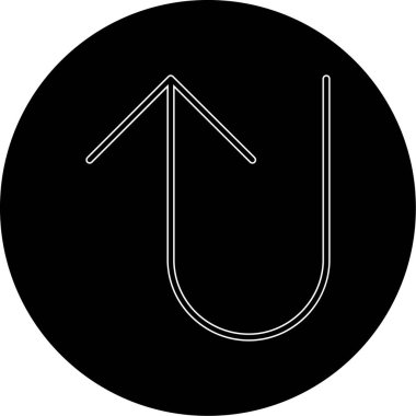 Benzersiz ok vektör çizgisi simgesi