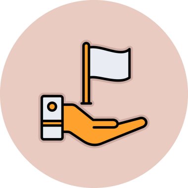 bayrak ikonu vektör illüstrasyonu