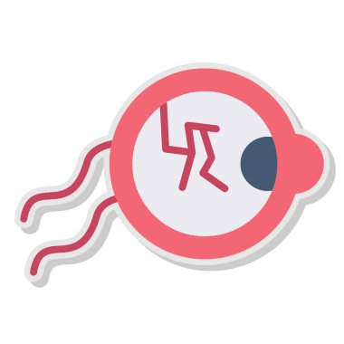 kanser vektörü düz renk simgesi