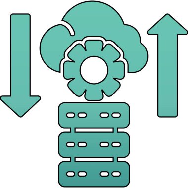 Bir bulut simgesinin vektör illüstrasyonu