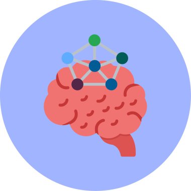 beyin ikonu vektör illüstrasyonu