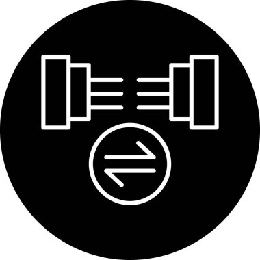 spor salonu simge vektör çizim