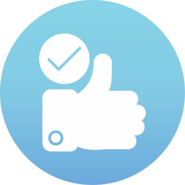 düz biçimli başparmak vektör simgesi