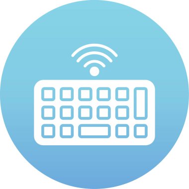 kablosuz Glyph Çember Vektör Simgesi Tasarımı