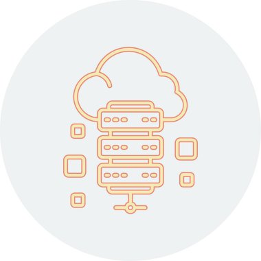 bulut teknolojisi simgesi, vektör illüstrasyonu