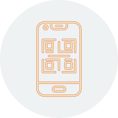 cep telefonu ince çizgi vektör simgesi