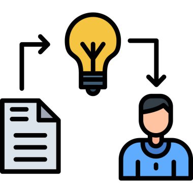 iş ve ofis simgesi seti, düz tasarım