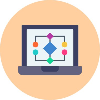 Bilgisayar. Web simgesi basit illüstrasyon