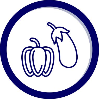 Yiyecek ve içecek ikonunun vektör illüstrasyonu