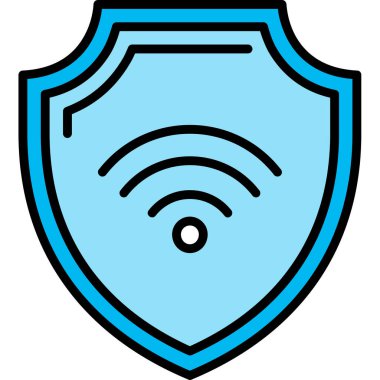 İnternet koruma kalkanı simgesi - taslak biçimi