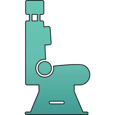mikroskop simgesi, vektör illüstrasyonu beyaz arkaplanda izole edildi