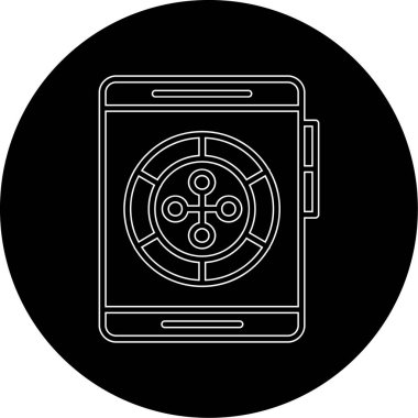 Güvenli ve güvenli ikonun vektör çizimi. ağ için güvenli ve kapı sembolü koleksiyonu.