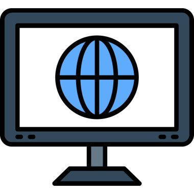 Ağ simgesi. Basit resimleme