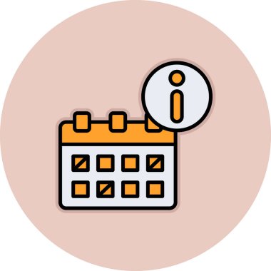 Takvim simgesi vektör illüstrasyonu