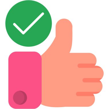 beyaz arkaplandaki başparmaklar, illüstrasyon, vektör.