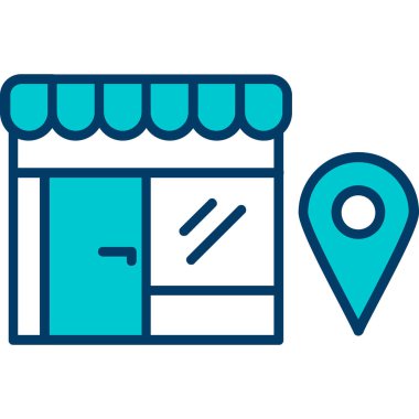 konum dükkânı simgesi - taslak biçimi