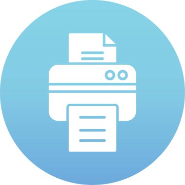 Yazıcı. Web simgesi basit illüstrasyon