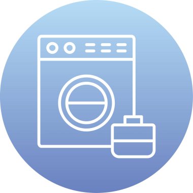 Çamaşır simgesinin vektör illüstrasyonu