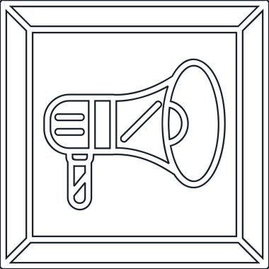 Beyaz arkaplanda izole edilmiş trompet simgesi. müzik enstrümanı vektör illüstrasyonu