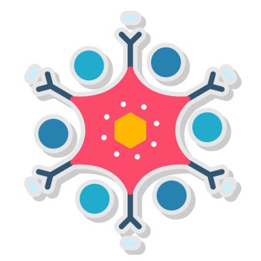 Bir virüs simgesinin vektör illüstrasyonu