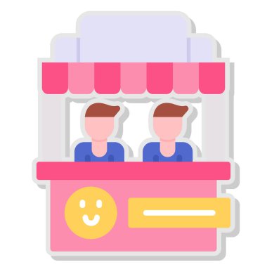 dükkan simgesi vektör illüstrasyonu