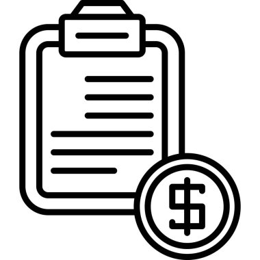 para kontrol simgesi ana hat vektörü. Ödeme listesi. kontrol et