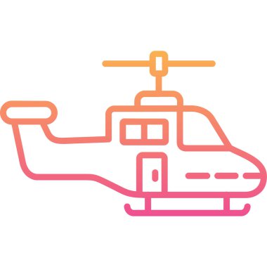 Helikopter simgesi vektör illüstrasyonu