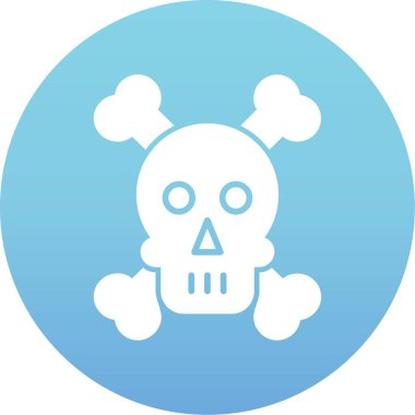 kafatası vektör simgesi modern basit illüstrasyon