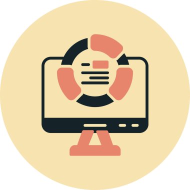 bilgisayar web simgesi, vektör illüstrasyonu