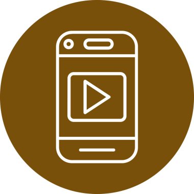 mobil vektör illüstrasyon simgesi