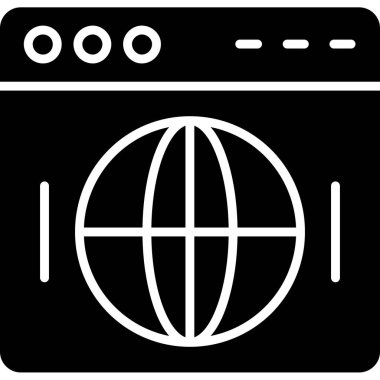 Tarayıcı internet tarayıcı simgesi katı biçiminde