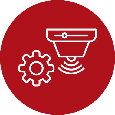 Eşsiz Ayarlar Vektör Satır Simgesi