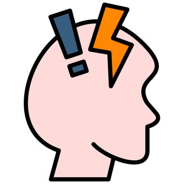 beyin ikonu vektör illüstrasyonu