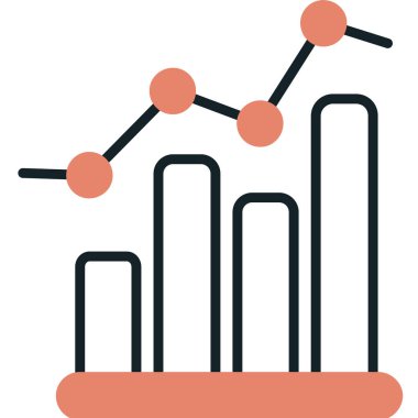 Bir grafik simgesinin vektör illüstrasyonu