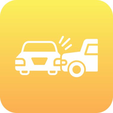 Çarpışma web simgesi, vektör illüstrasyonu