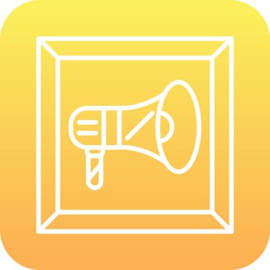 vektör konuşmacı simgesi, basit ve minimalist biçim