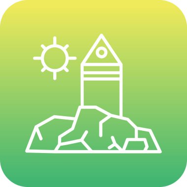 güzel dağ sembolü vektör simgesi