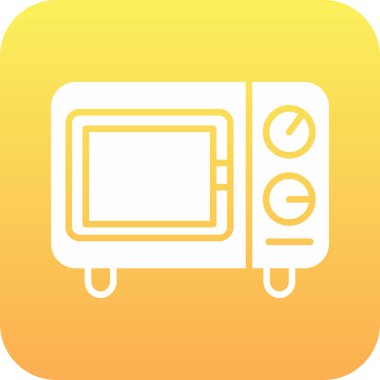 Modern b 'nin vektör çizimi fırın simgesinden yoksun