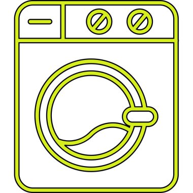 Çamaşır makinesi. vektör simgesi