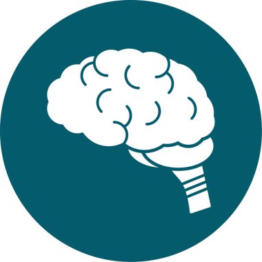 Beyin simgesinin vektör illüstrasyonu