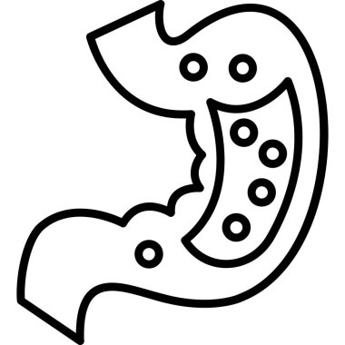 Sağlıklı mide ikonu, basit stil