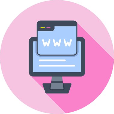 Tarayıcı web tarayıcı simgesi modayı düz biçiminde