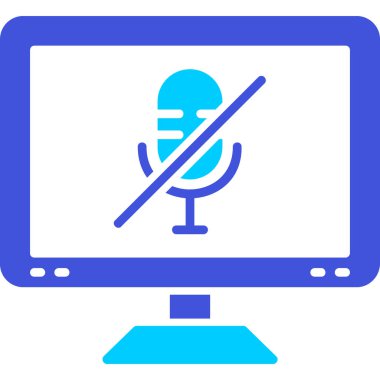 Mikrofon. Web simgesi basit illüstrasyon