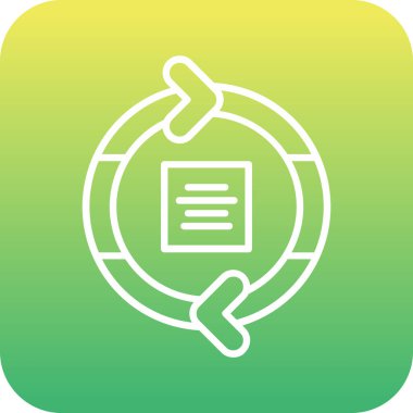 Belge simgesinin vektör illüstrasyonu