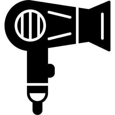 Hava kurutma makinesi. Web için illüstrasyon. simge