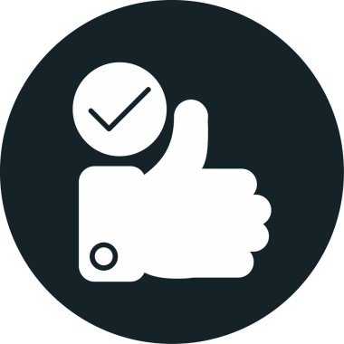 başparmak yukarı glyph simge vektör biçimi düz işaret sembolü, siyah renk, katı simge