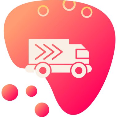 Teslimat. Web simgesi basit illüstrasyon