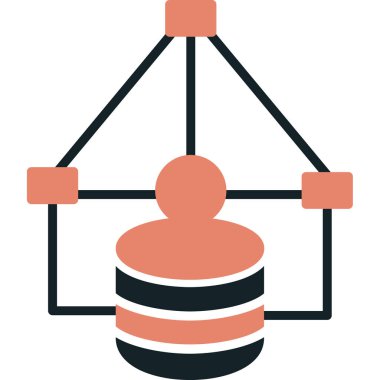 Ağ simgesi. Vinç basit bir illüstrasyon