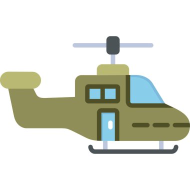 Helikopter simgesi vektör illüstrasyonu